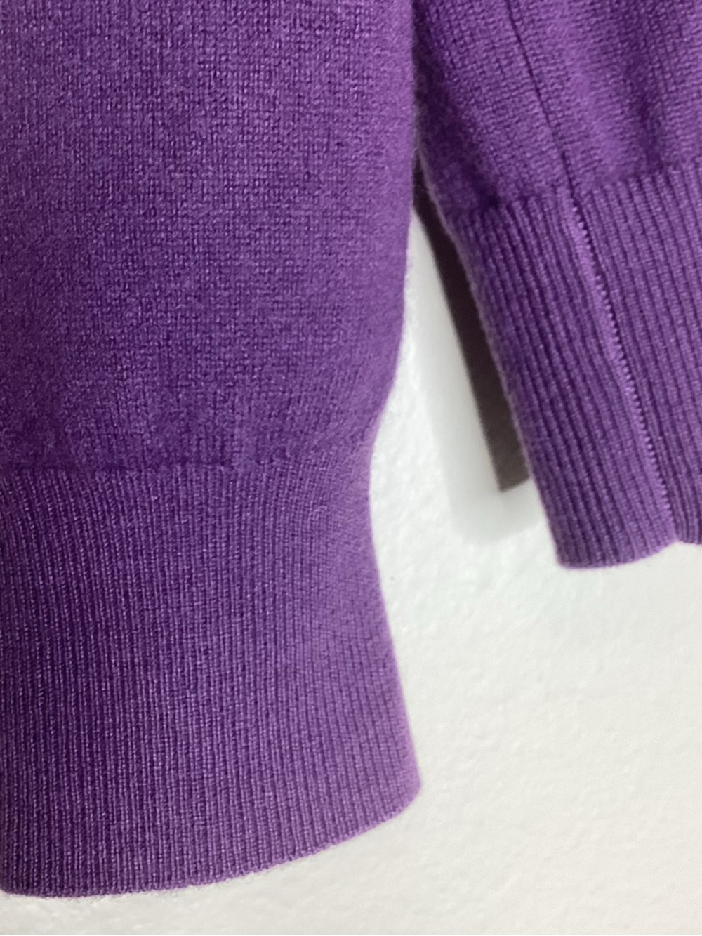 Regina Schrecker Cashmere Crewneck Sweater Italy Purple Lg - Picture 3 of 6